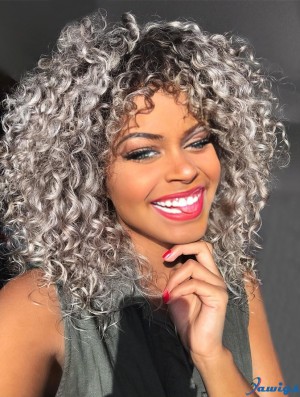 Curly Wigs with Bangs for Black Women Kinky Curly Synthetic Hair