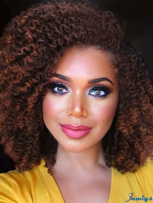 Short Kinky Curly Wigs Side Part Wig Afro Bomb Curly Wig African American