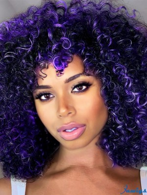 Curly Wigs for Black Women Curly Afro Wig with Bangs