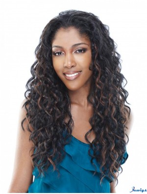 Long Kinky Brown Natural Brazilian Remy Hair Half Wigs