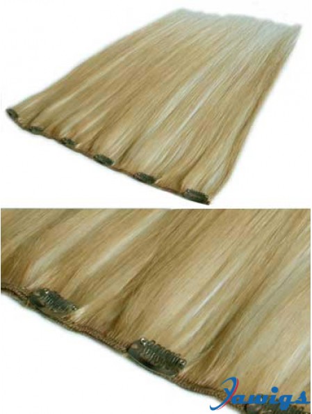 Sassy Blonde Straight Remy Human Hair Clip In Hair Extensions