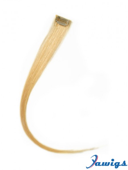 Trendy Blonde Straight Remy Human Hair Clip In Hair Extensions