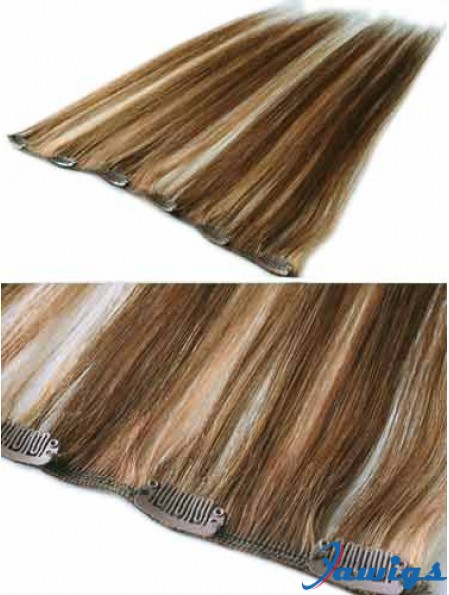 Good Brown Straight Remy Human Hair Clip In Hair Extensions