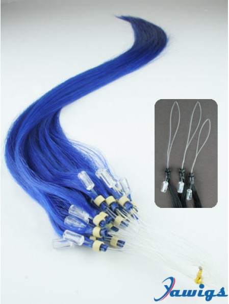 Affordable Black Straight Micro Loop Ring Hair Extensions