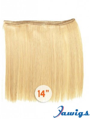 Straight Remy Human Hair Blonde Style Weft Extensions