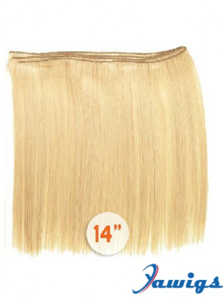 Straight Remy Human Hair Blonde Style Weft Extensions