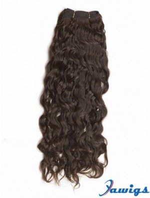 Curly Remy Human Hair Brown New Weft Extensions