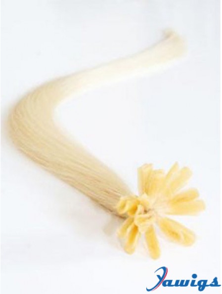 Blonde Straight Fashionable Nail/U Tip Hair Extensions