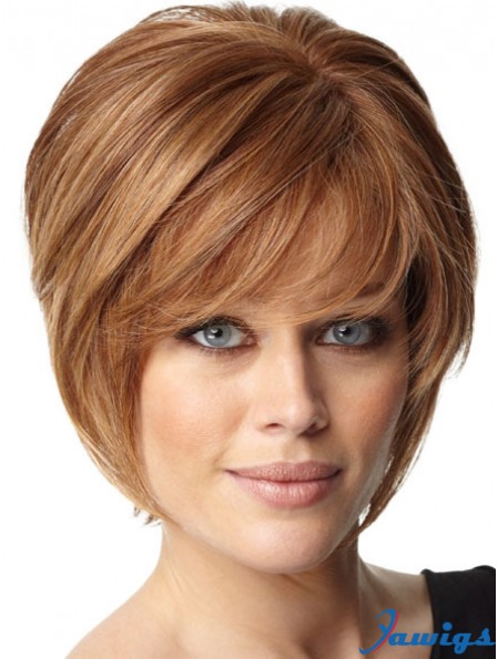 Short Bob Hairstyles Remy Human Capless Bobs Cut Auburn Color