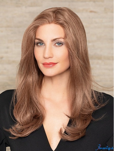 Auburn Long 18 inch Without Bangs Durable Human Hair Wigs