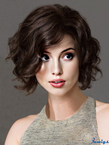 Natural Bob Wig With Remy Human Chin Length 100% Hand Tied