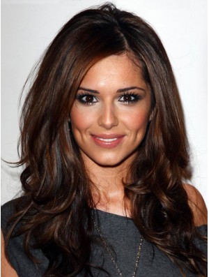 Wigs Cheryl Cole Remy Human Layered Cut Long Length Monofilament