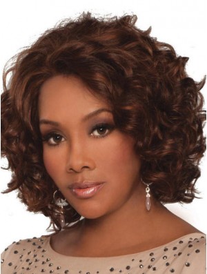 Indian Remy Lace Front Chin Length Curly Style African Styles