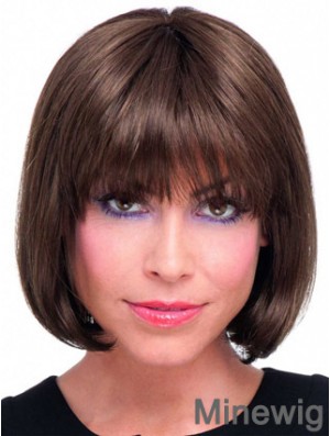 Natural Remy Human Bobs Chin Length Straight Lace Front Real Hair Bob Wigs