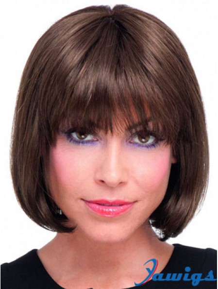  IncLace Frontible Auburn Straight Chin Length Remy Human Lace Wigs