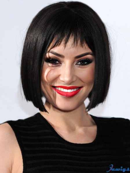 10 inch Hairstyles Black Chin Length Straight Bobs Jessie J Wigs