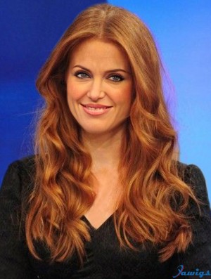 Long Wavy 100% Human Hair Full Lace Isla Fisher Wigs In UK