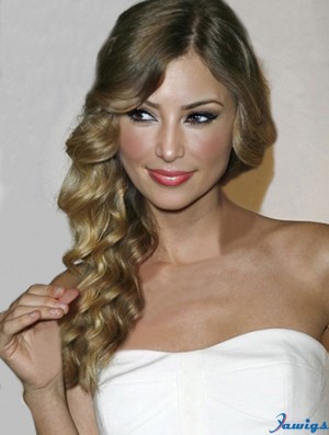 100% Hand-tied Without Bangs Wavy Long Brown Popular Taylor Swift Wigs