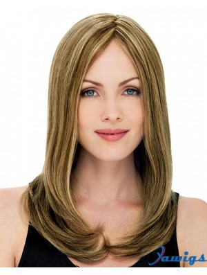 20 inch Blonde Long Layered Straight Affordable Lace Wigs