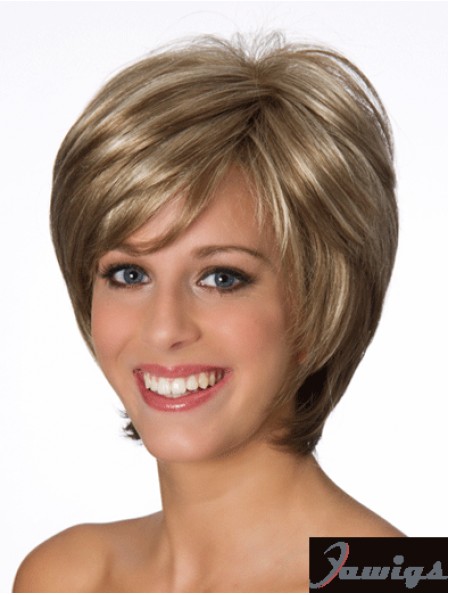 Layered Wavy Blonde 8 inch Real Human Wigs