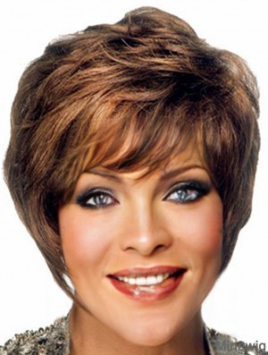 Comfortable Brazilian Capless Wig Layered Short Wavy African Hair