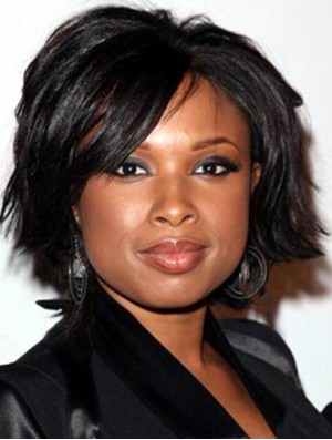 Jennifer Hudson Afro Wigs With Synthetic Lace Front Chin Length