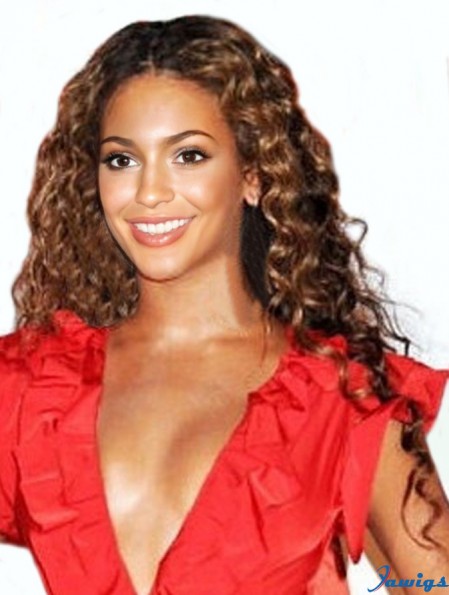 Long Curly African American Wigs Without Bangs Capless 20inch High Quality Beyonce Wigs