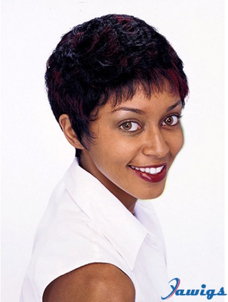 Short Wigs For African American Women Curly Style Auburn Color Bobcuts