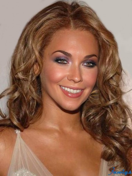 Long Wavy Without Bangs Lace Front 16 inch Beautiful Beyonce Wigs