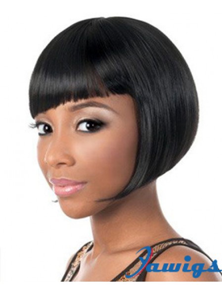 Short Black Yaki Bobs New African American Wigs