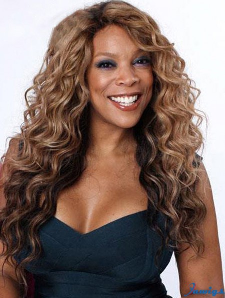 Wavy Brown 22 inch Sleek Wendy Williams Wigs