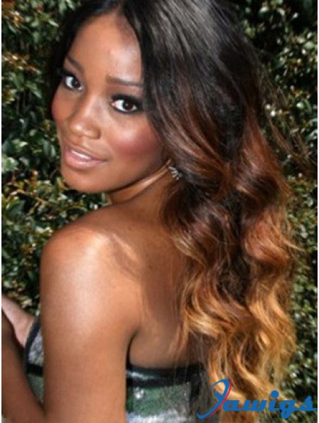 Long Wavy Without Bangs Lace Front 24 inch Incredible Black Women Wigs