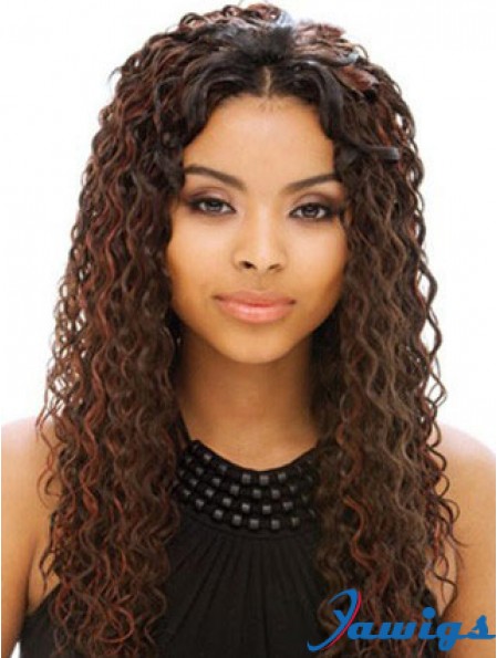 Long Auburn Without Bangs Curly Online Full Lace Wigs