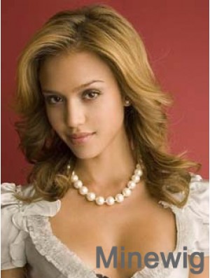 Wavy Lace Front Without Bangs Long Blonde Fabulous Jessica Alba Wigs