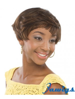 Short Brown Wavy Boycuts Incredible African American Wigs