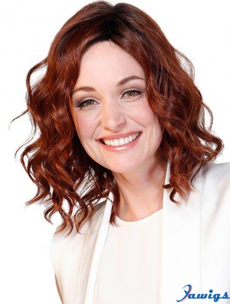 Layered 12 inch Shoulder Length Curly Best Medium Wigs