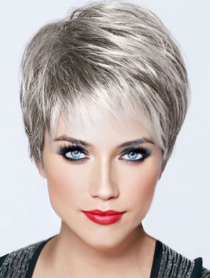 Short Wigs For Lady With Capless Straight Style Cropped Length