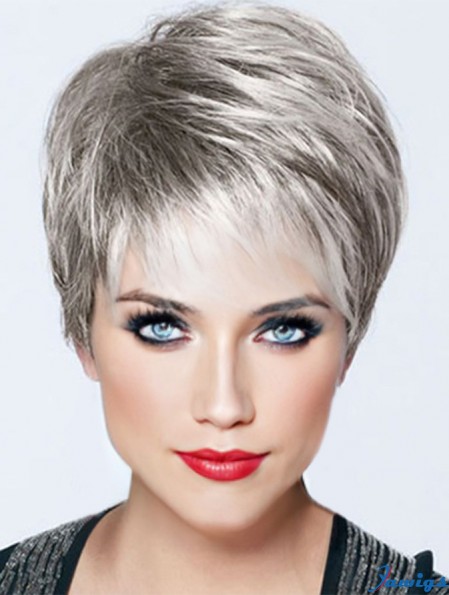 Short Wigs For Lady With Capless Straight Style Cropped Length