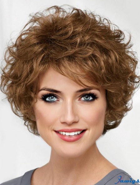 Durable Curly Brown Short 8inch Designed Classic Wigs