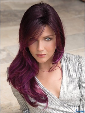 Purple Layered 20 inch Straight Synthetic Wigs