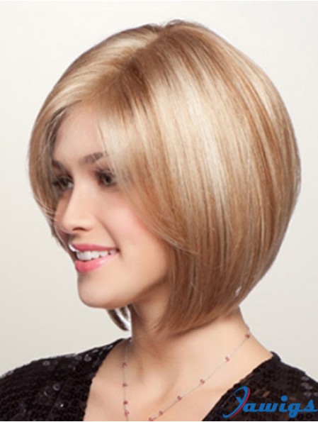 Short Synthetic Lace Wigs Bobs Cuts Blonde Color