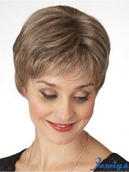 Good Brown Short Straight Classic Lace Front Wigs