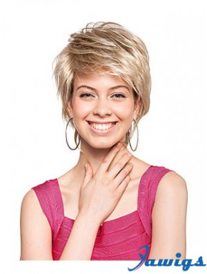 Short Boycuts Straight Blonde Amazing Synthetic Wigs