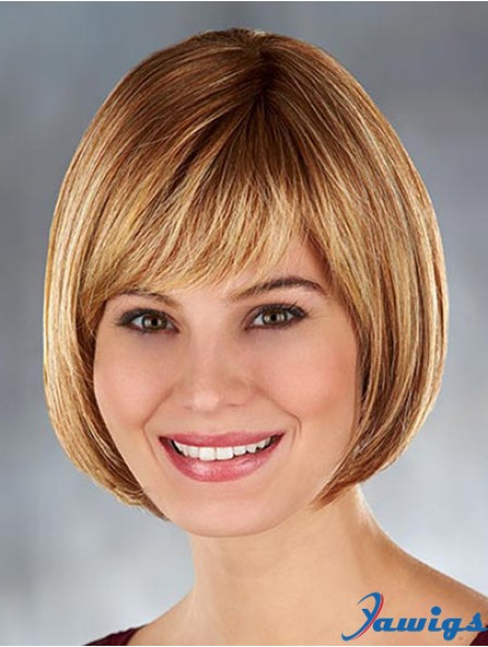 Chin Length Blonde Popular 10 inch Straight Bob Wigs