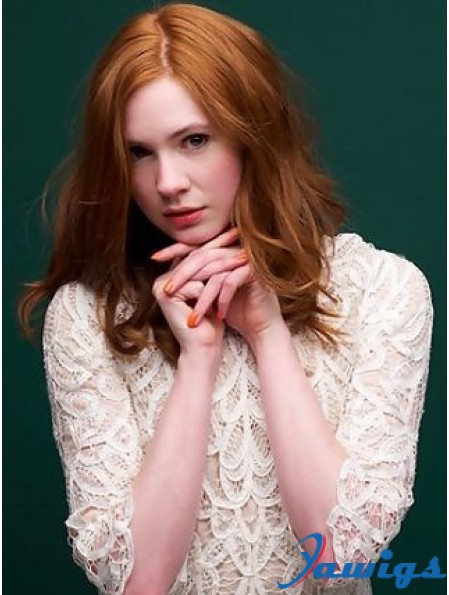 Copper Shoulder Length Straight Without Bangs 14 inch Best Medium Karen Gillan Wigs