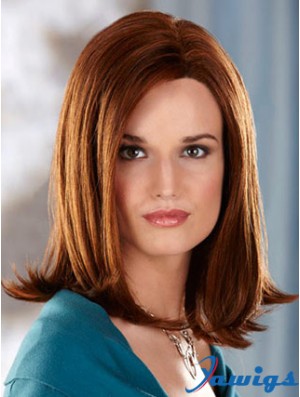 Shoulder Length Without Bangs Straight Auburn Great Synthetic Wigs