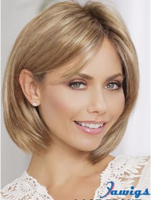 Bobs Blonde Straight Chin Length 10 inch Modern Medium Wigs