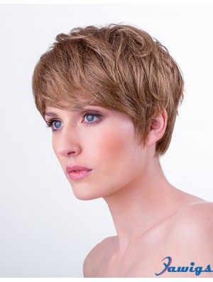 Synthetic Monofilament 6 inch Boycuts Straight Auburn Short Hairstyles