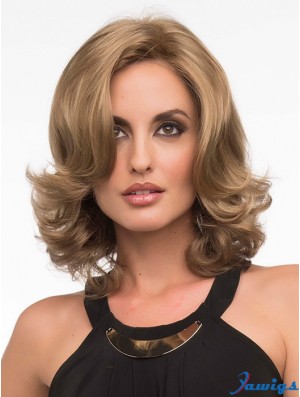 Wavy Blonde Exquisite Shoulder Length Classic Wigs