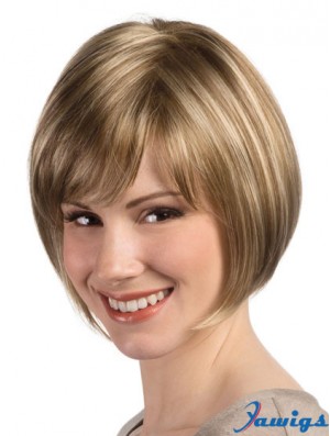 Bob Hairstyle Wig With Monofilament Capless Straight Style